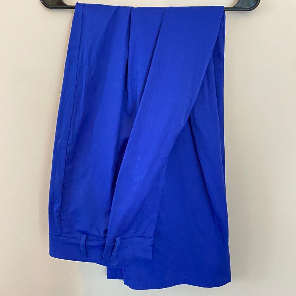 Zara (L) Blue Tapered Wide Leg Dress Pants